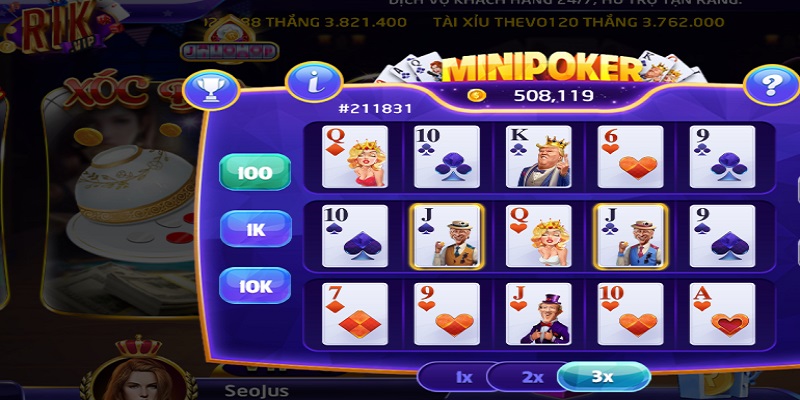 Mách bạn cách quay Mini Poker nổ hũ Jun88 cực hay từ cao thủ 5 Gioi thieu tong quan ve cach quay mini poker no hu Jun88